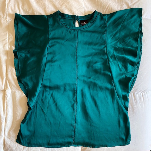 Women's Dark Green Sleeveless Blouse - Medium - Picture 3 of 8